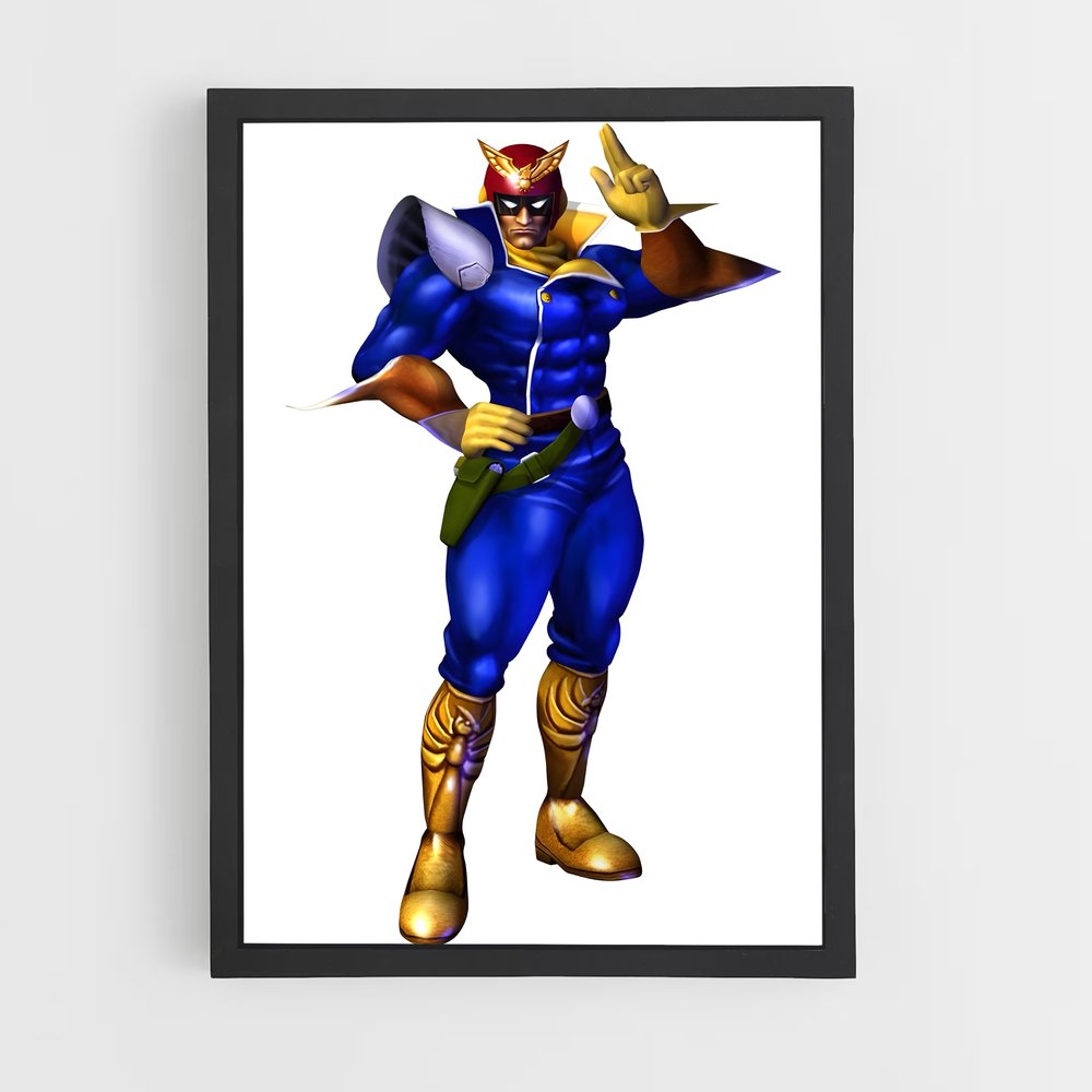 Poster Falcon Fury – affiche Super Smash Bros (vue 2)